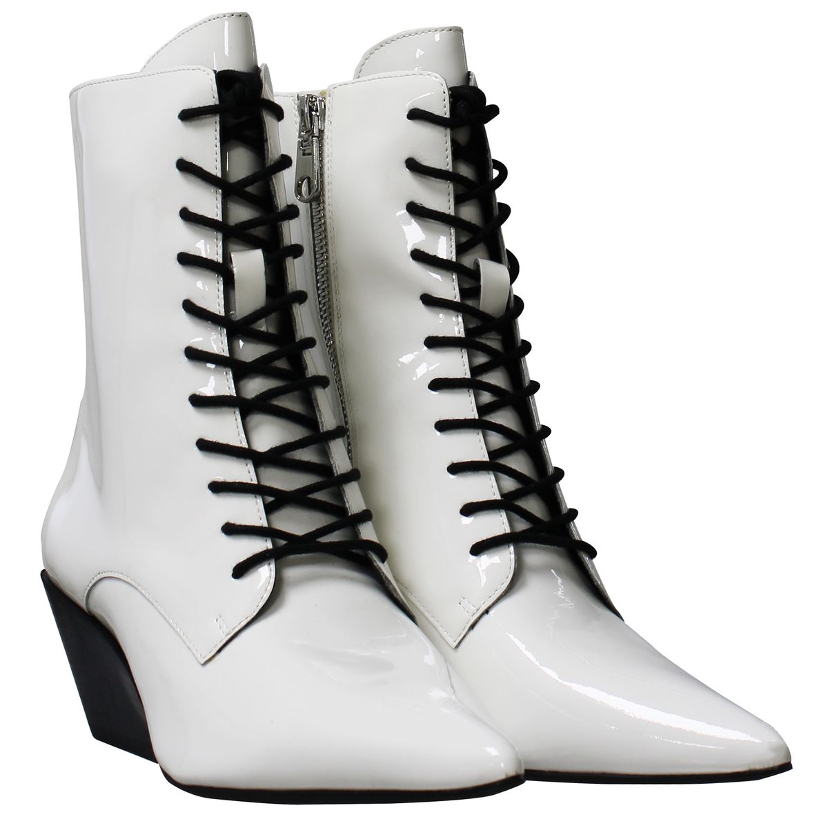 Schnürstiefeletten mit Keilabsatz