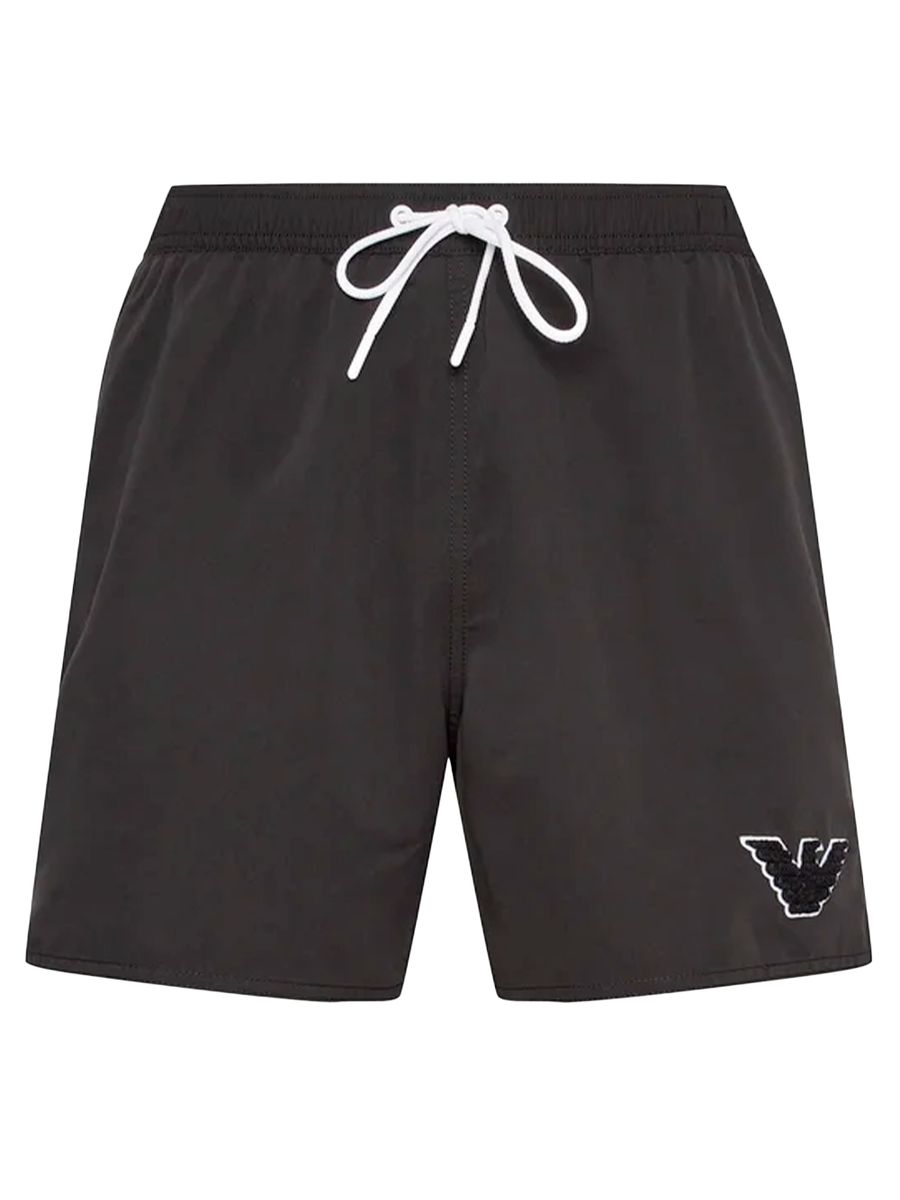 Kurze Badeshorts mit Logo