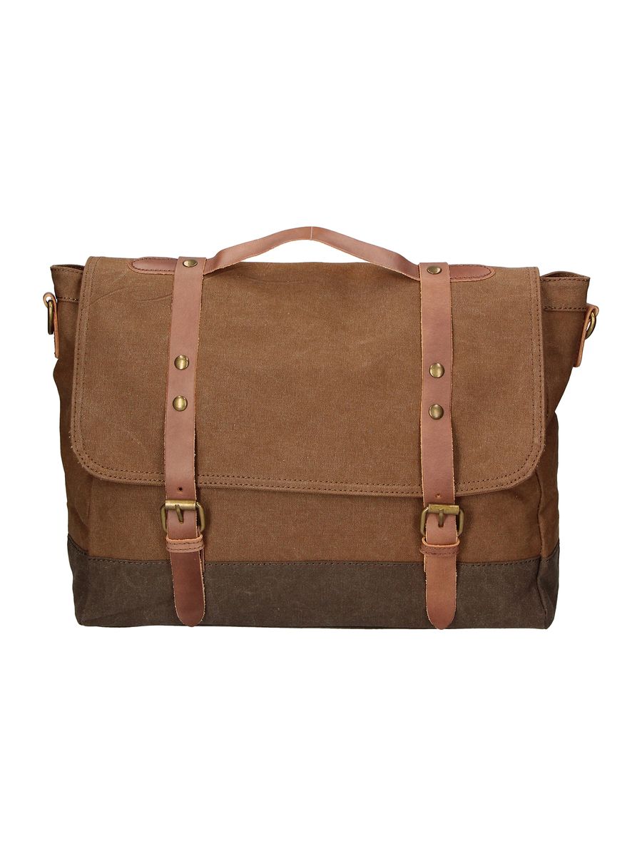 Canvas und Leder Messenger Bag