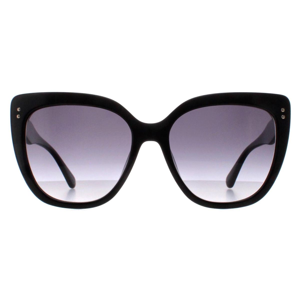 Schwarze Cat-Eye-Sonnenbrille mit Farbverlaufsgläsern