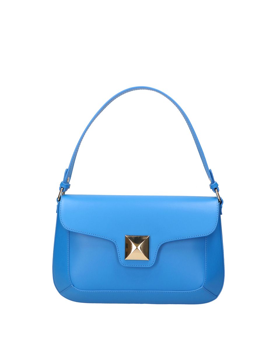 Ledertasche mit Schulterriemen und Nieten