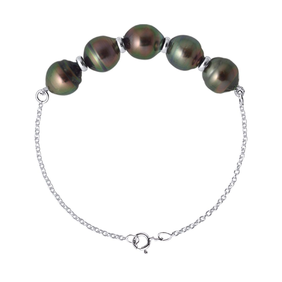 Tahitiperlen-Armband mit Weißgold