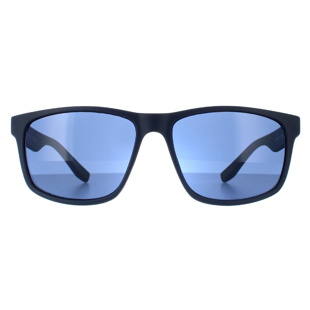 Sonnenbrille mit quadratischem Rahmen und blauen Gläsern