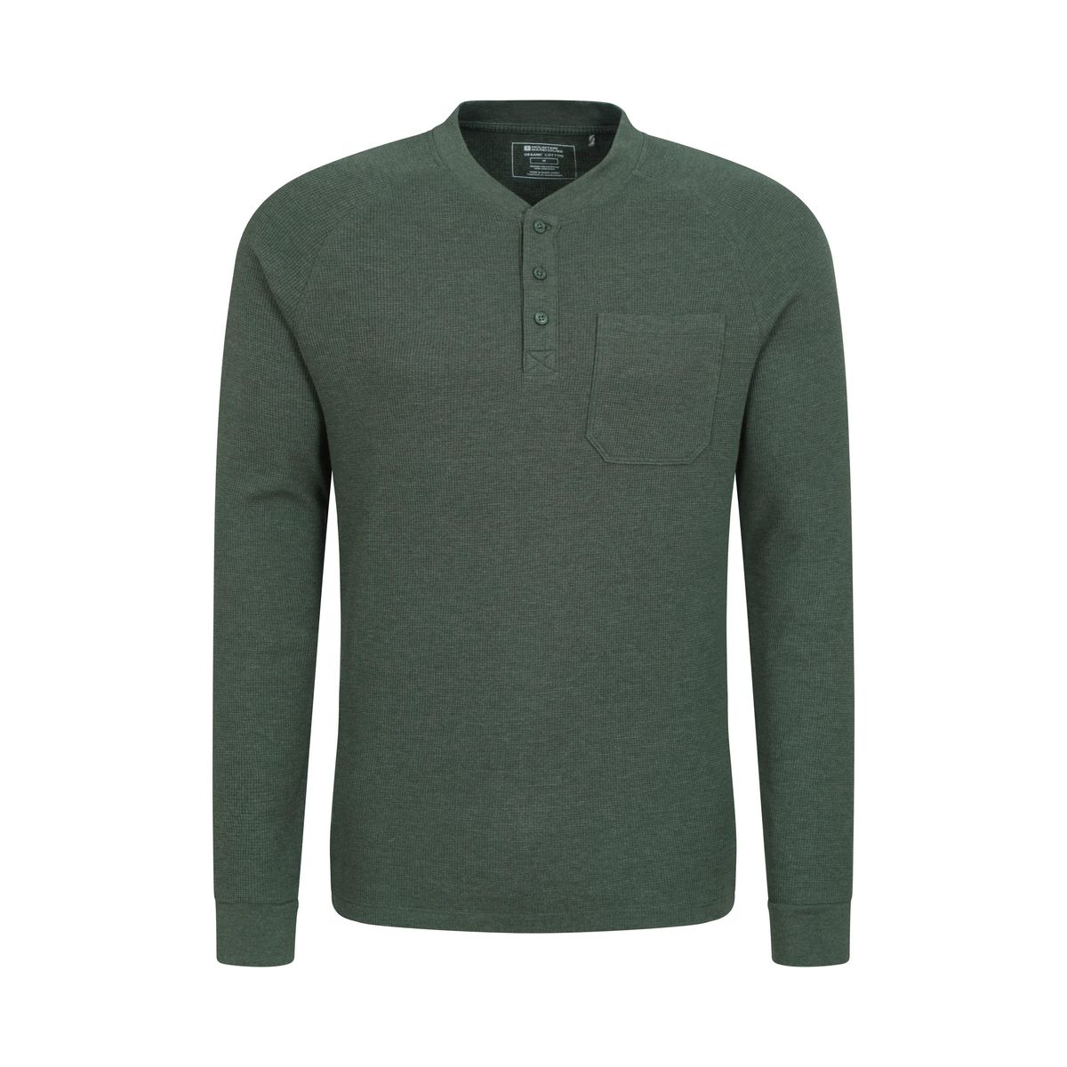 Herren Langarm Henley T-Shirt