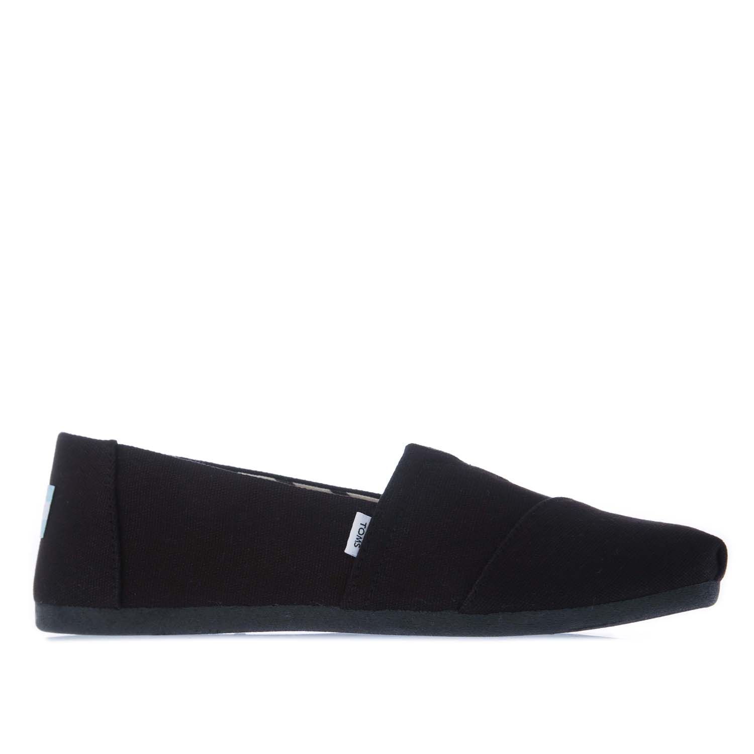Espadrilles Alpargata toile coton recyclé Toms Pour Femme en Noir