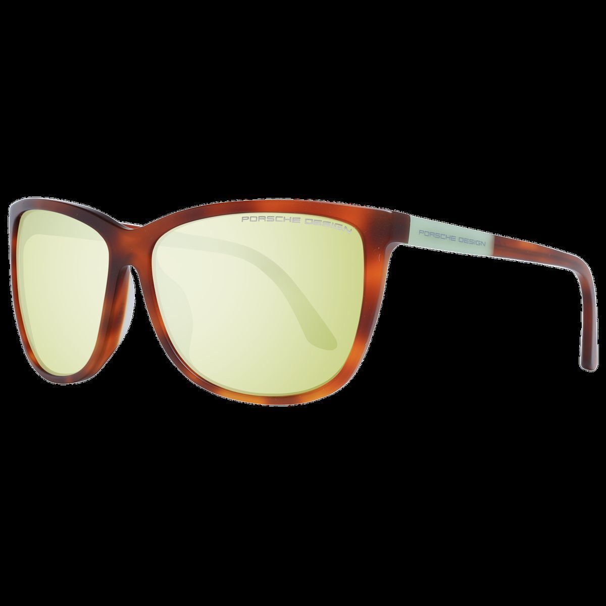 Braune Acetat-Schmetterlings-Sonnenbrille Gelbe Gläser