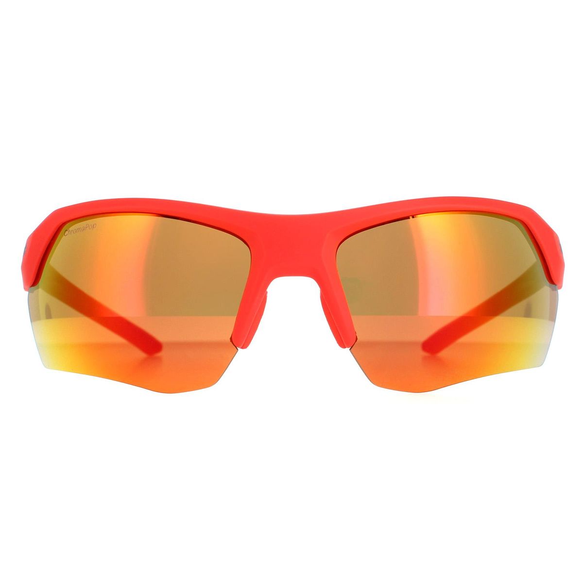 Sportliche rote Halbrahmen-Sonnenbrille