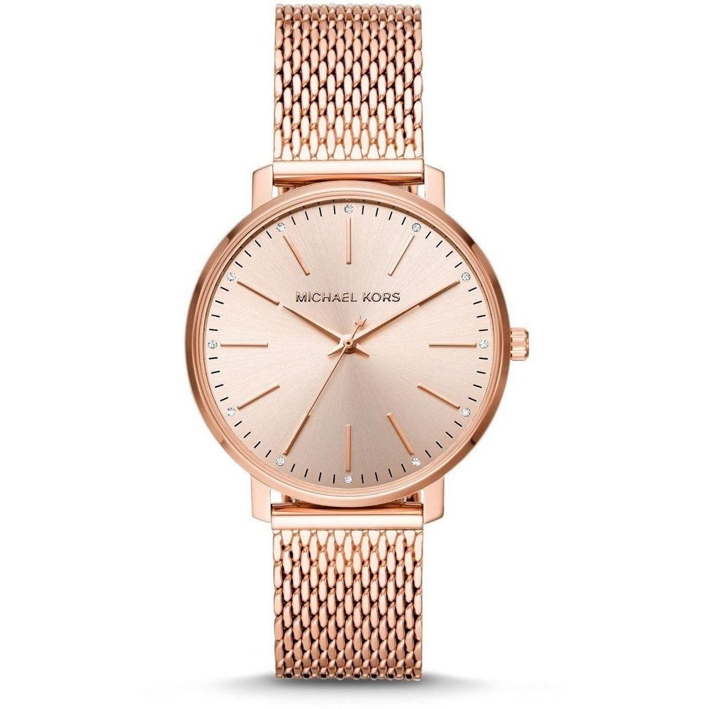 Roségold Mesh Armbanduhr