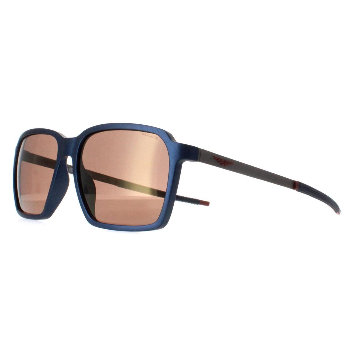 Quadratische Halbmatte Verspiegelte Sonnenbrille