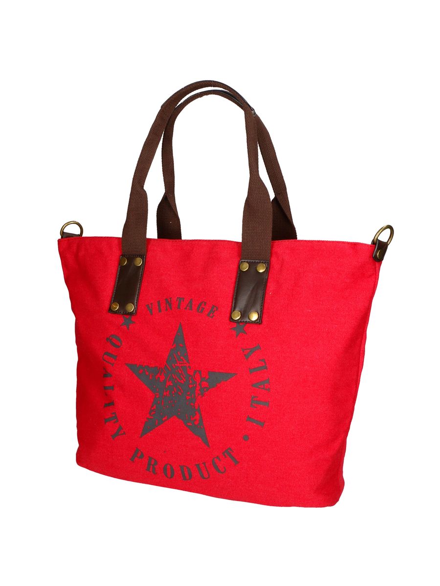 Vintage-Tote-Bag mit Sternen-Druck