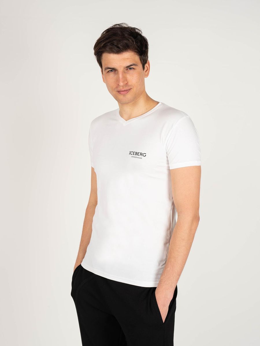 Minimalistisches Slim-Fit V-Ausschnitt T-Shirt