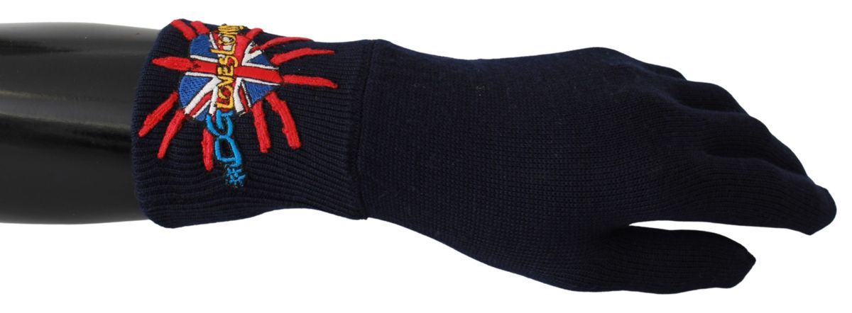 Bestickte Wollhandschuhe für Herren