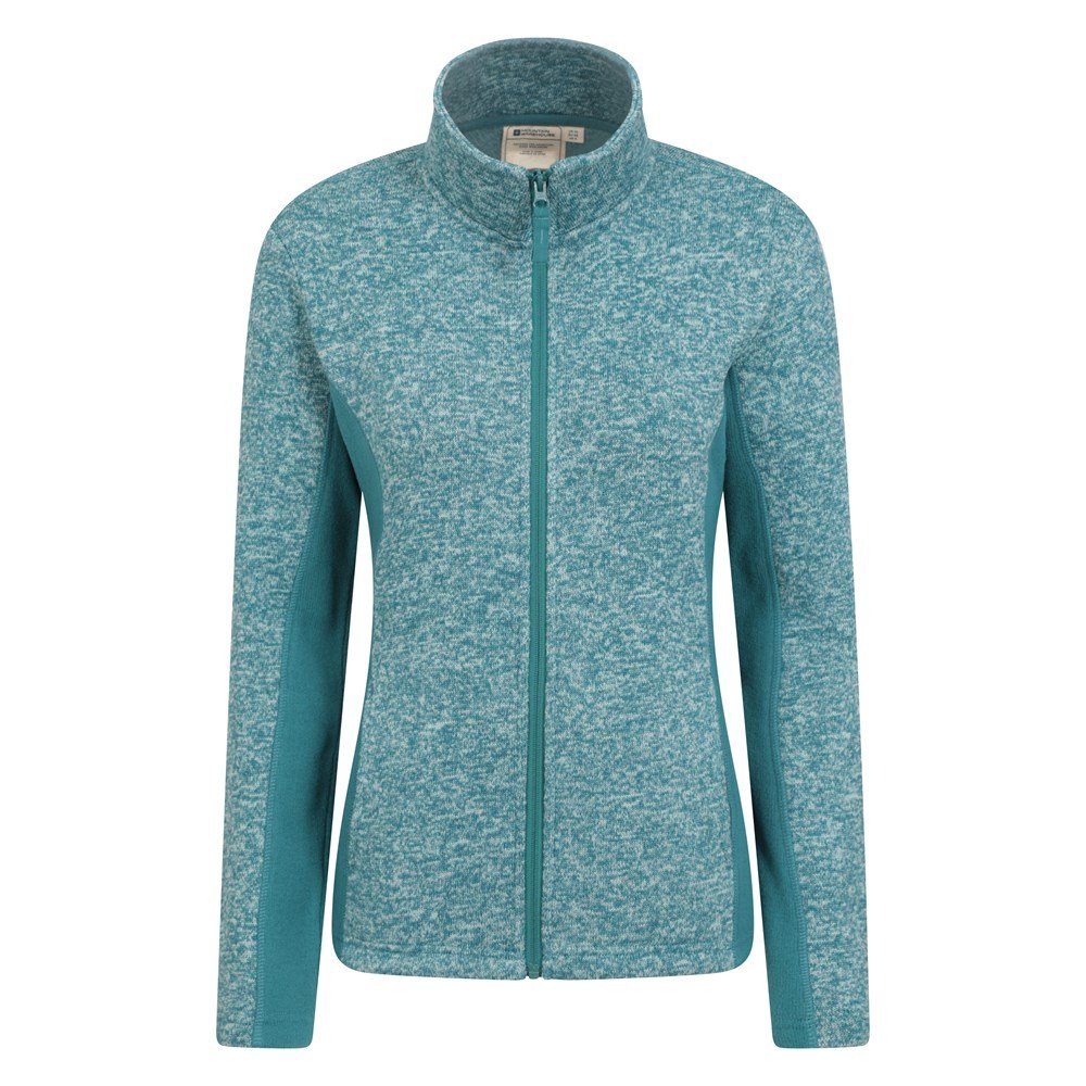 Damen Teal melierte Fleecejacke