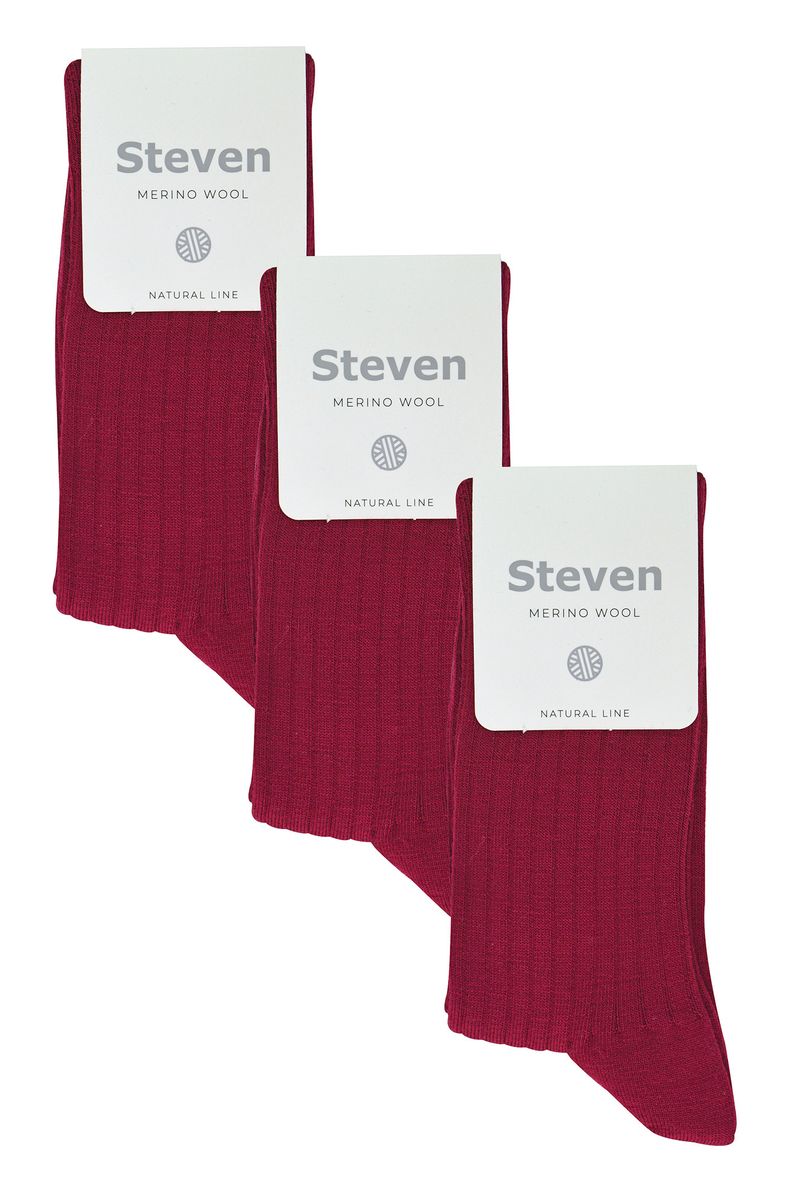 Gerippte Socken aus Merinowolle