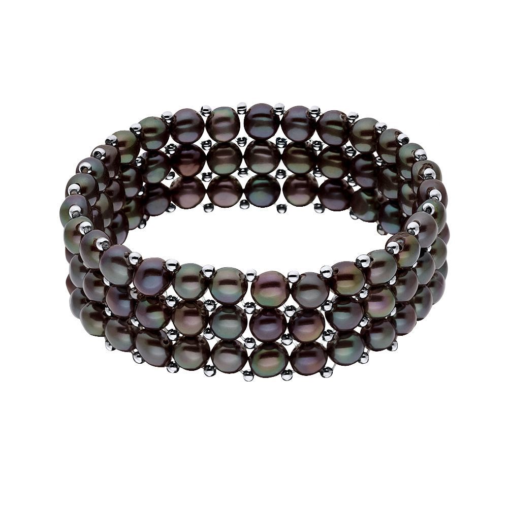 Süßwasserperlen Drei-Reihen-Armband