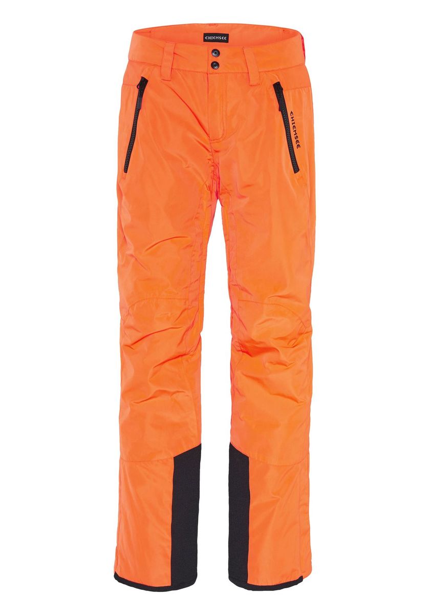 Orangefarbene isolierte Schnee-Skihose