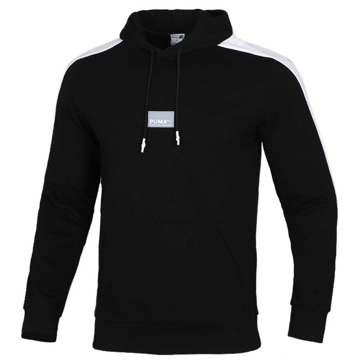 Grafik-Pullover-Hoodie mit Streifen