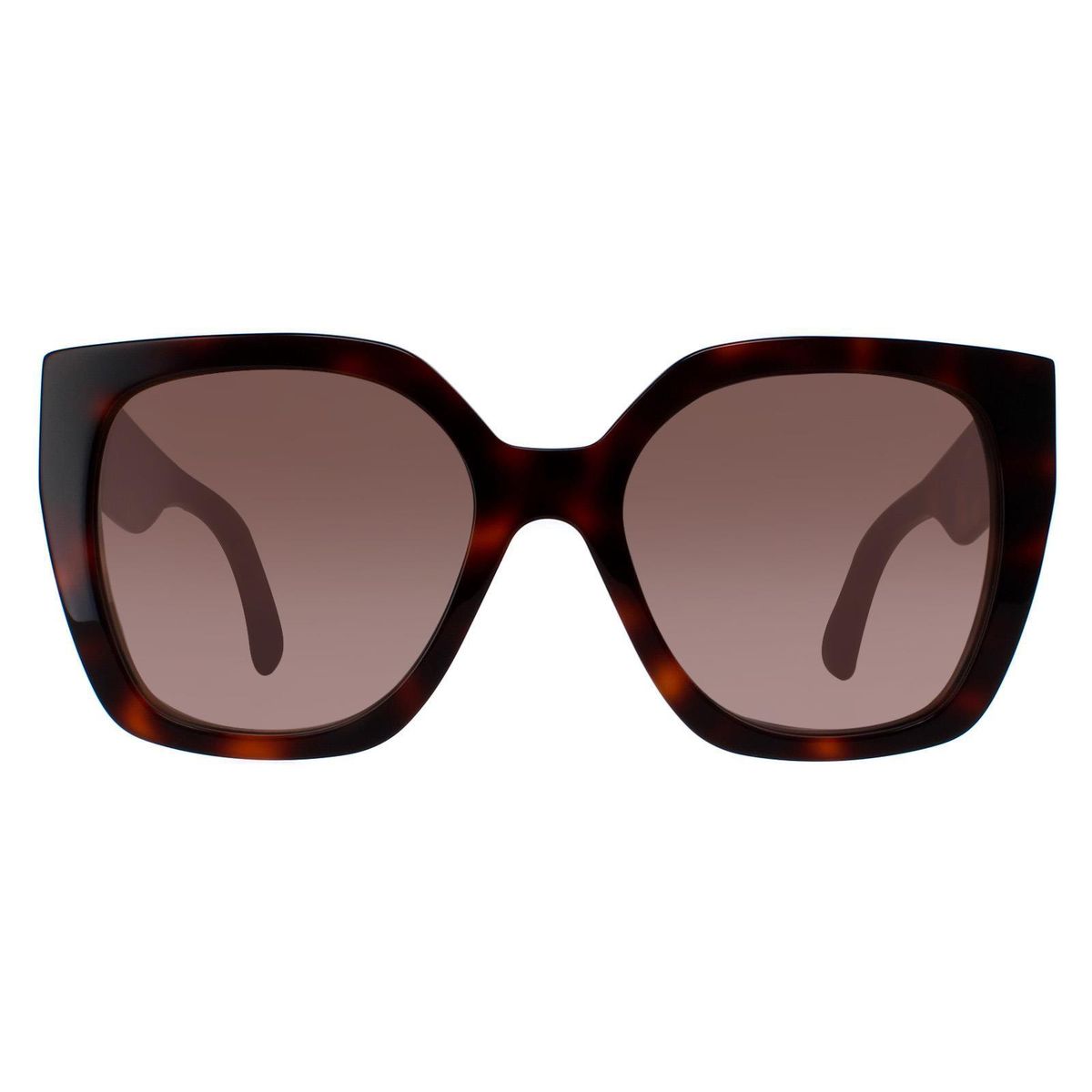 Quadratische Havanna Braun Farbverlauf Sonnenbrille