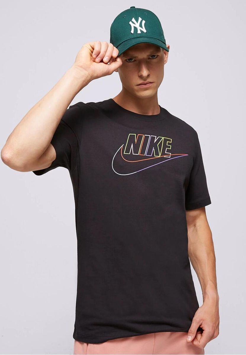 Herren Schwarzes Baumwoll-T-Shirt mit Grafik