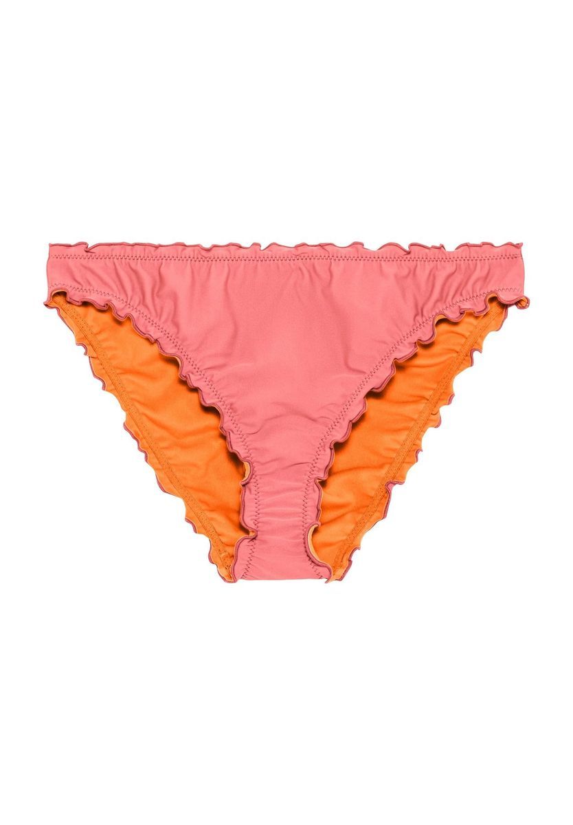 Bikinihose mit Rüschensaum und Futter