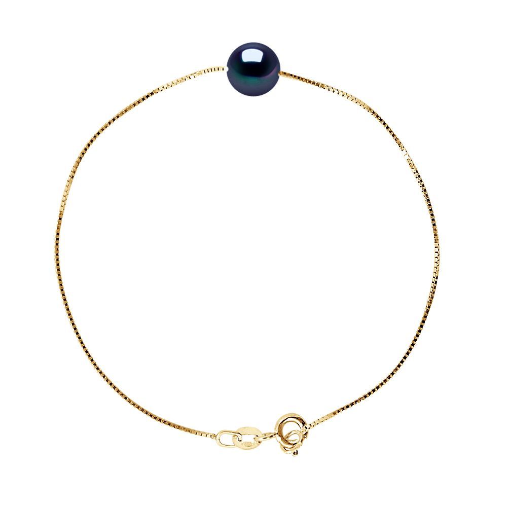 Süßwasserperlen Armband Gelbgold