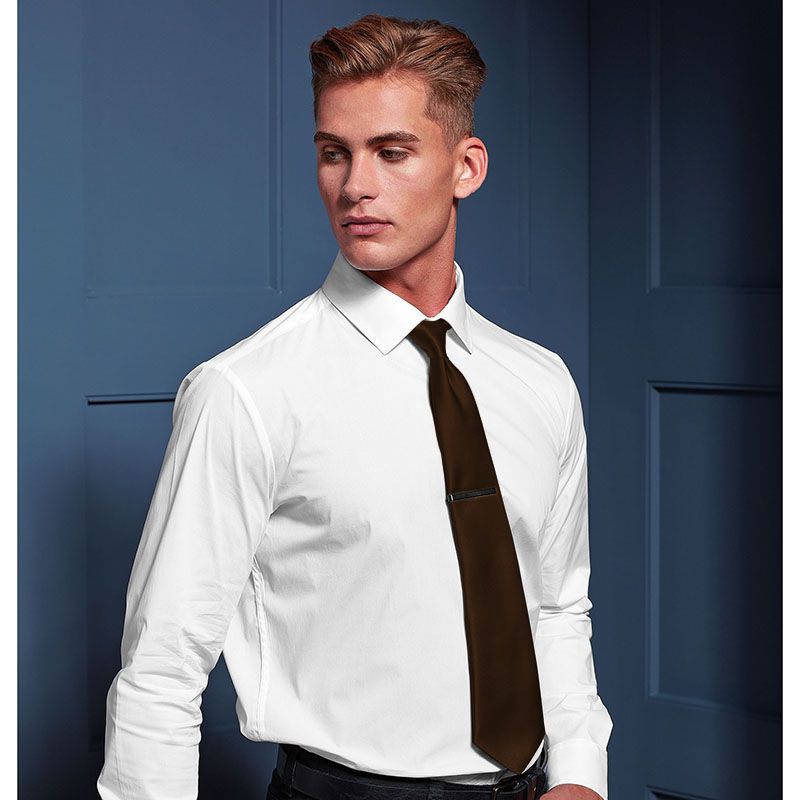 Elegante Schmale Satin-Krawatte