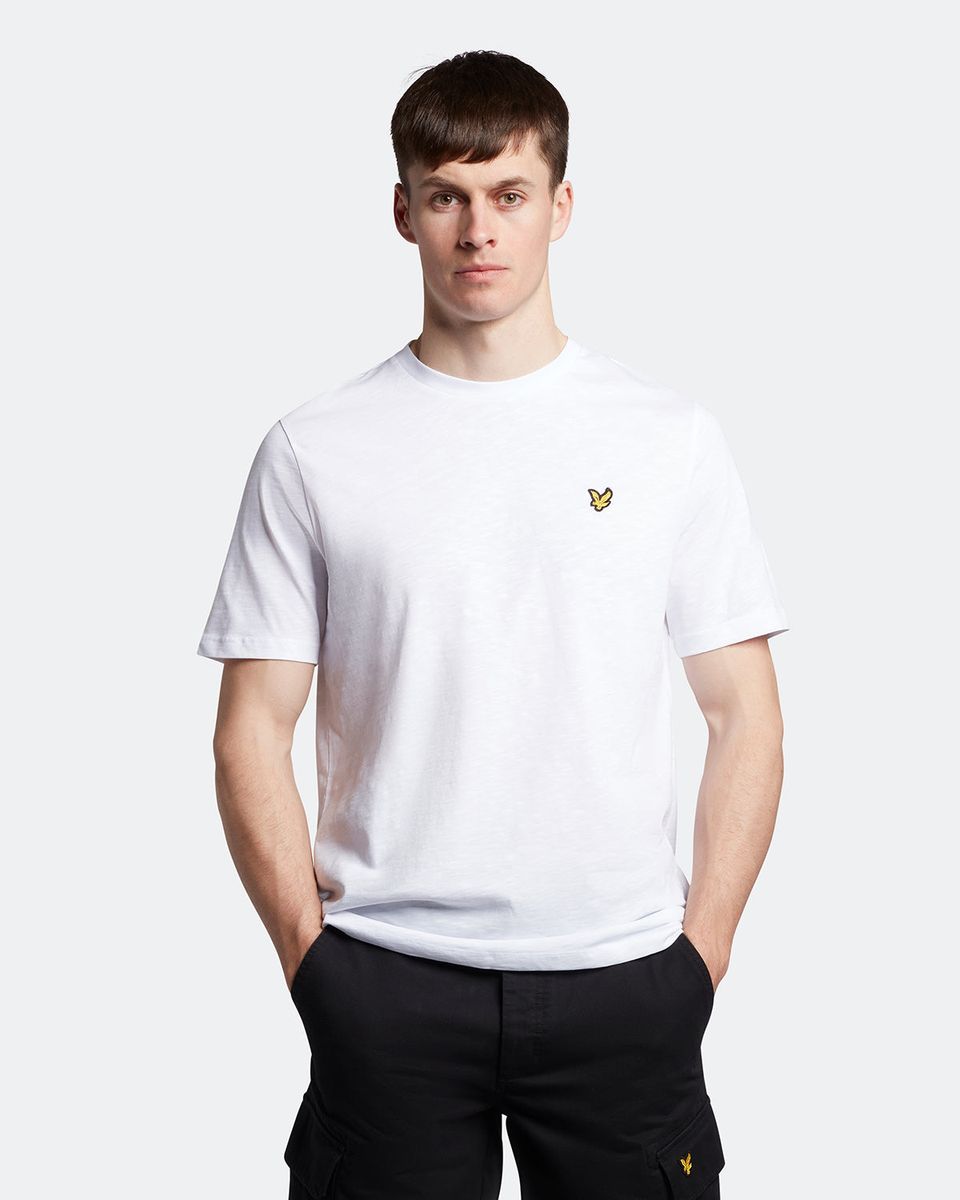 Klassisches Slub-T-Shirt mit Rundhalsausschnitt