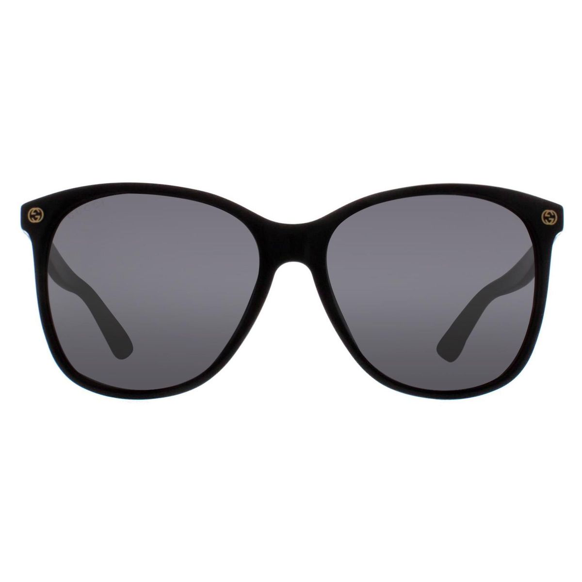 Runde schwarze Sonnenbrille mit Logo