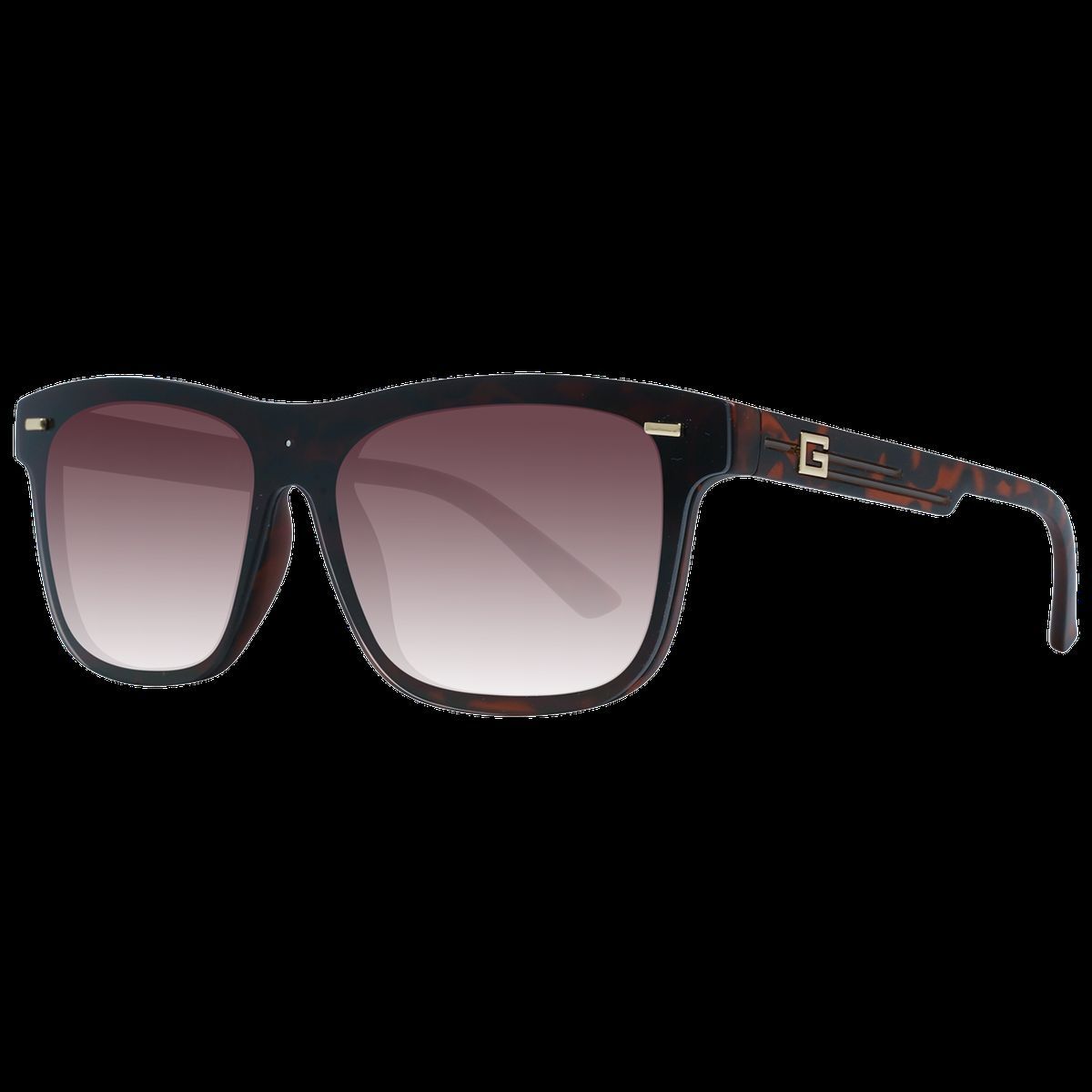Sonnenbrille mit quadratischem Rahmen und braunem Farbverlauf