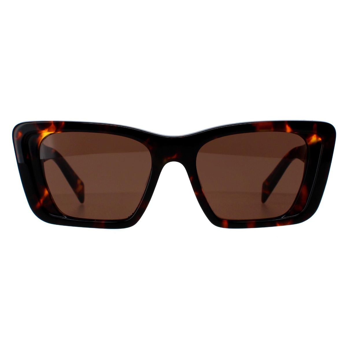 Rechteckige Sonnenbrille Honig Havanna