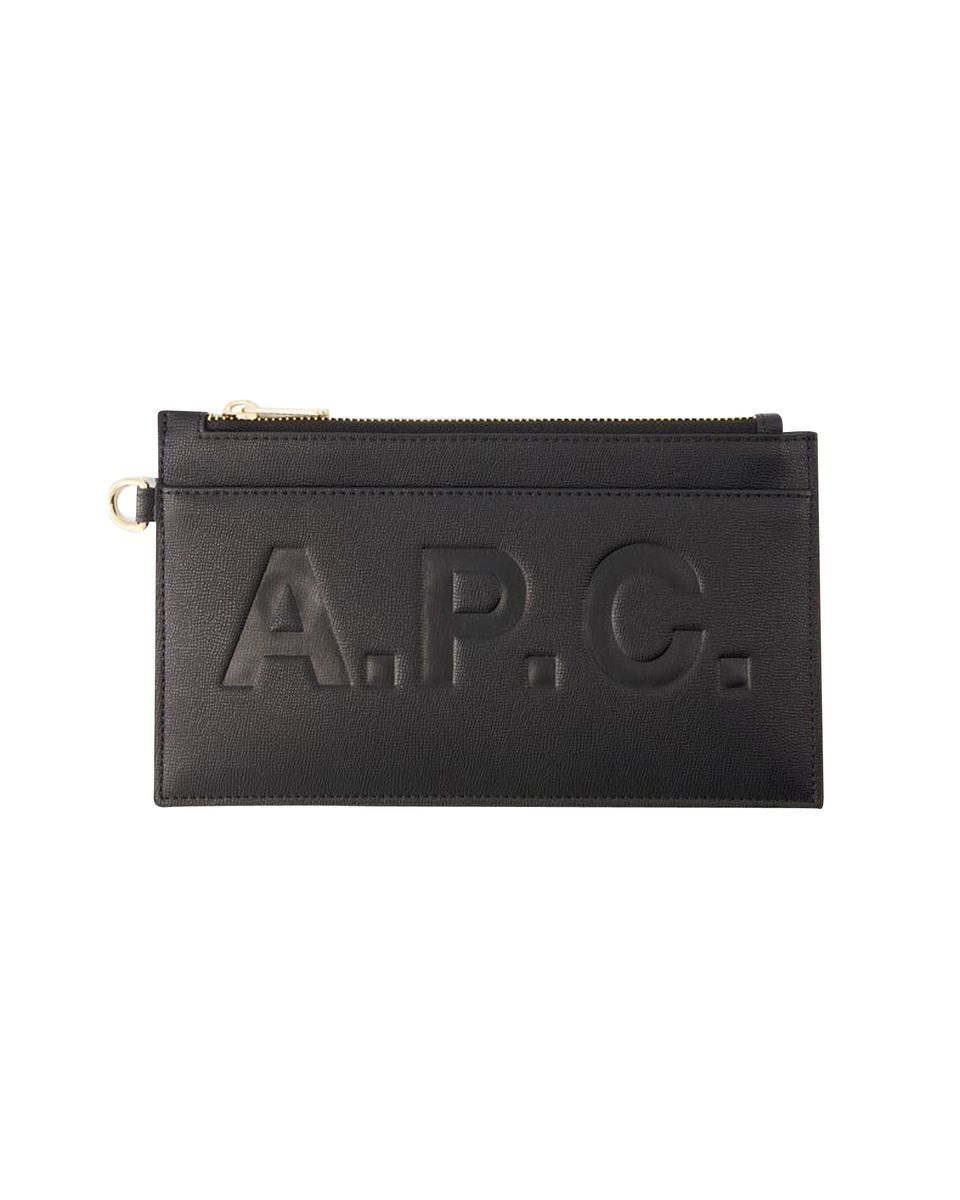 A.P.C. Clutch mit geprägtem Logo
