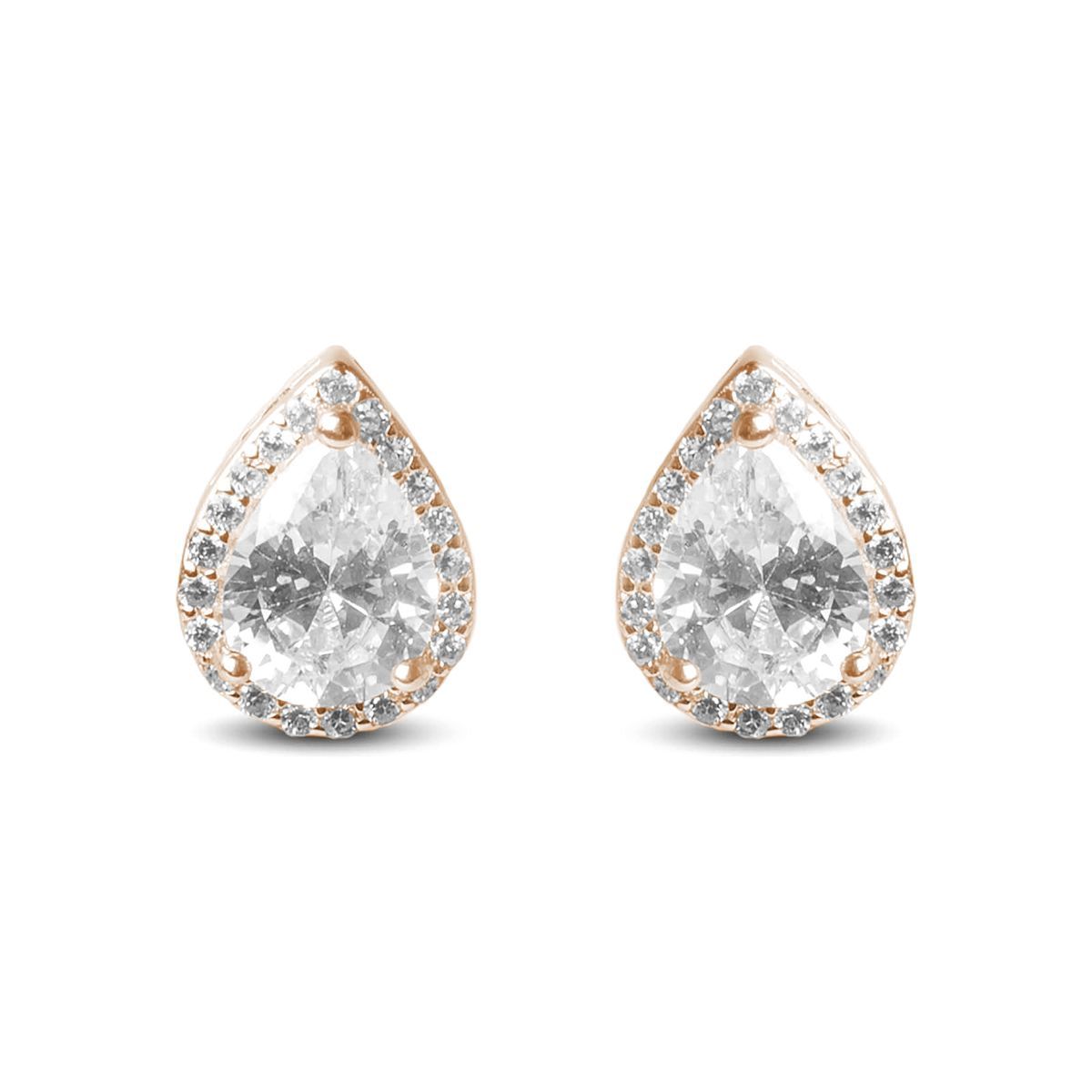 Elegante Tropfenohrringe aus Roségold