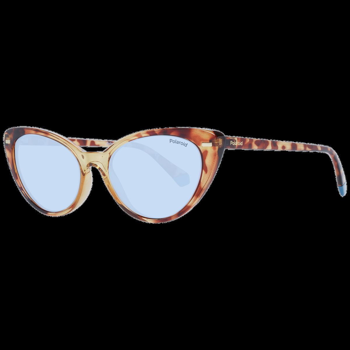 Cat-Eye Schildpatt-Sonnenbrille mit blauen Gläsern