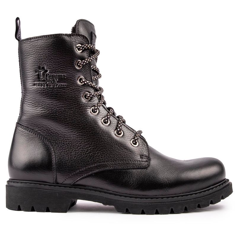 Schwarze Schnürstiefeletten aus Leder