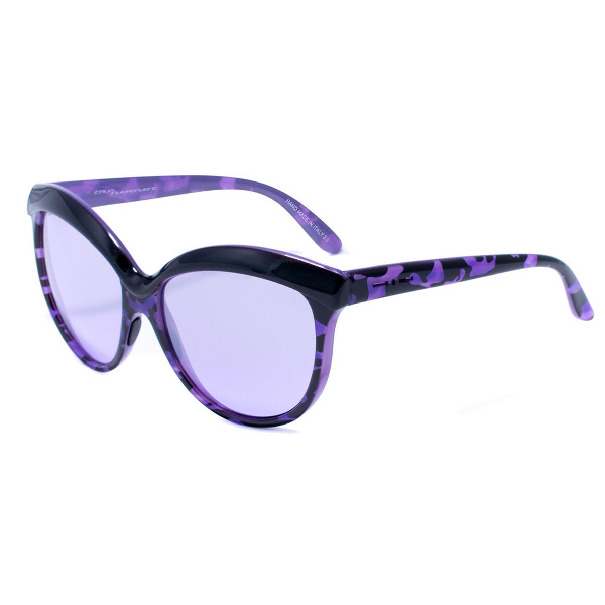 Cat-Eye Sonnenbrille mit Musterrahmen