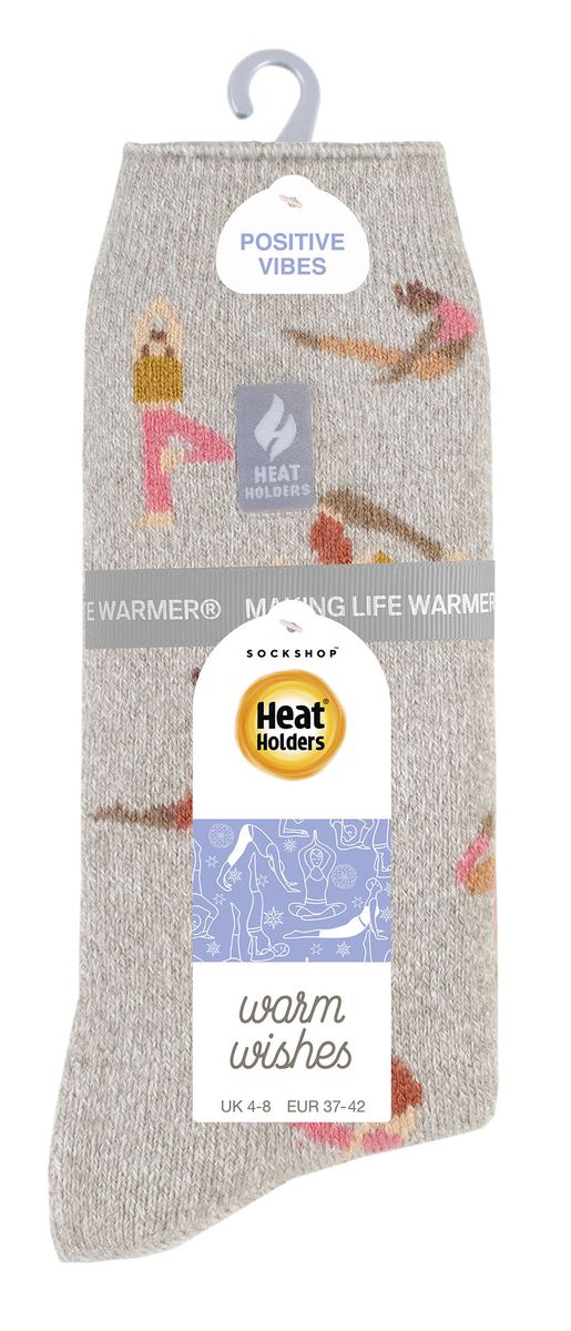 Yoga-Motiv Thermosocken für Winter