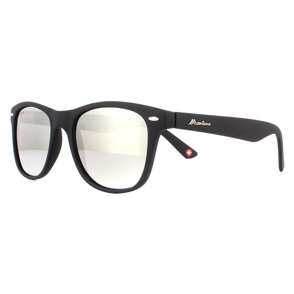 Rechteckige Sonnenbrille mit verspiegelten Gläsern