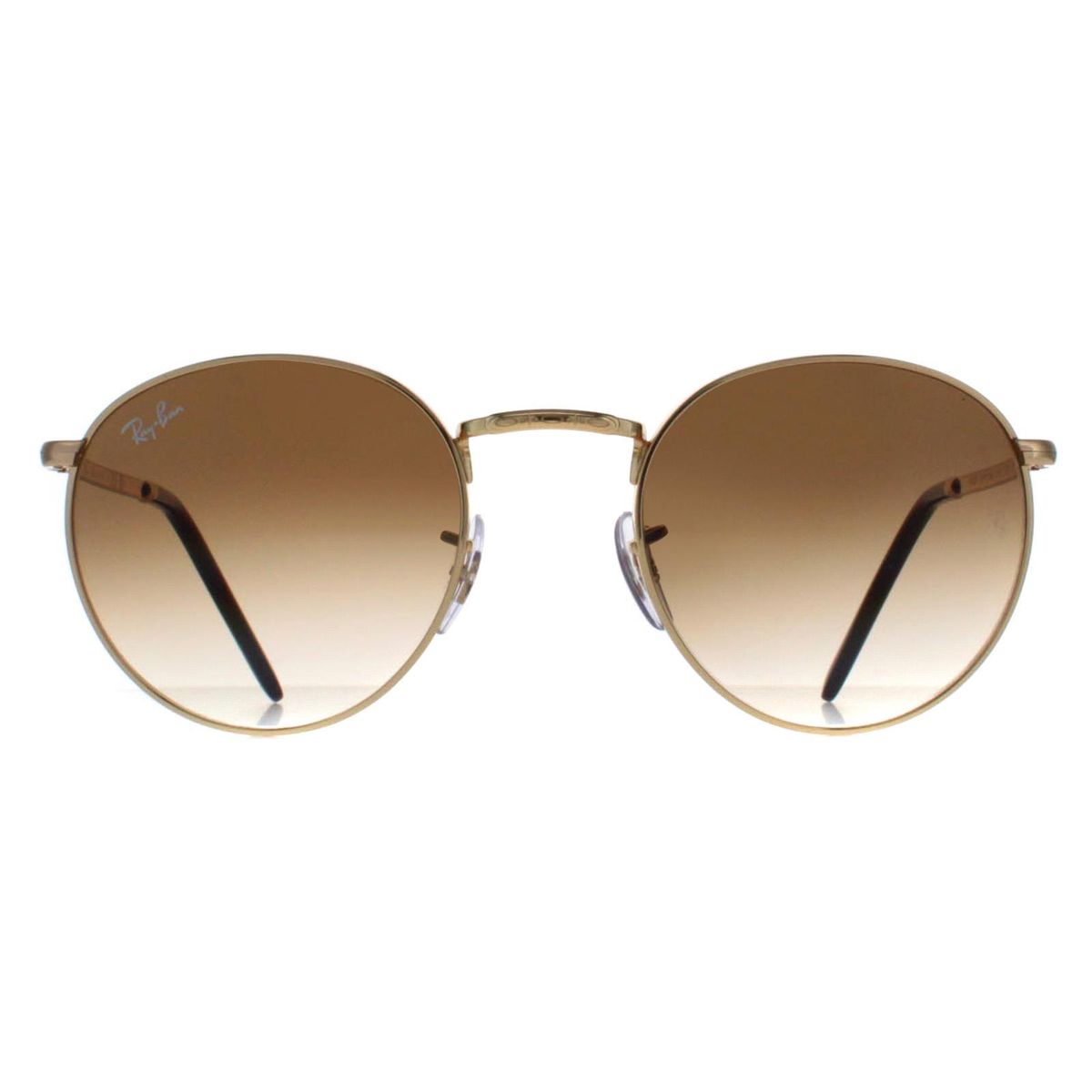 Runde Sonnenbrille mit braunem Farbverlauf