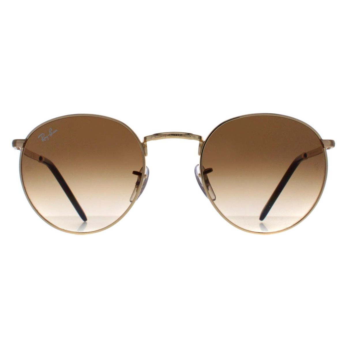 Runde Sonnenbrille mit braunem Farbverlauf