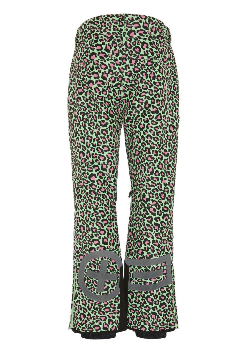High-Waist-Skihose mit Leopardenmuster