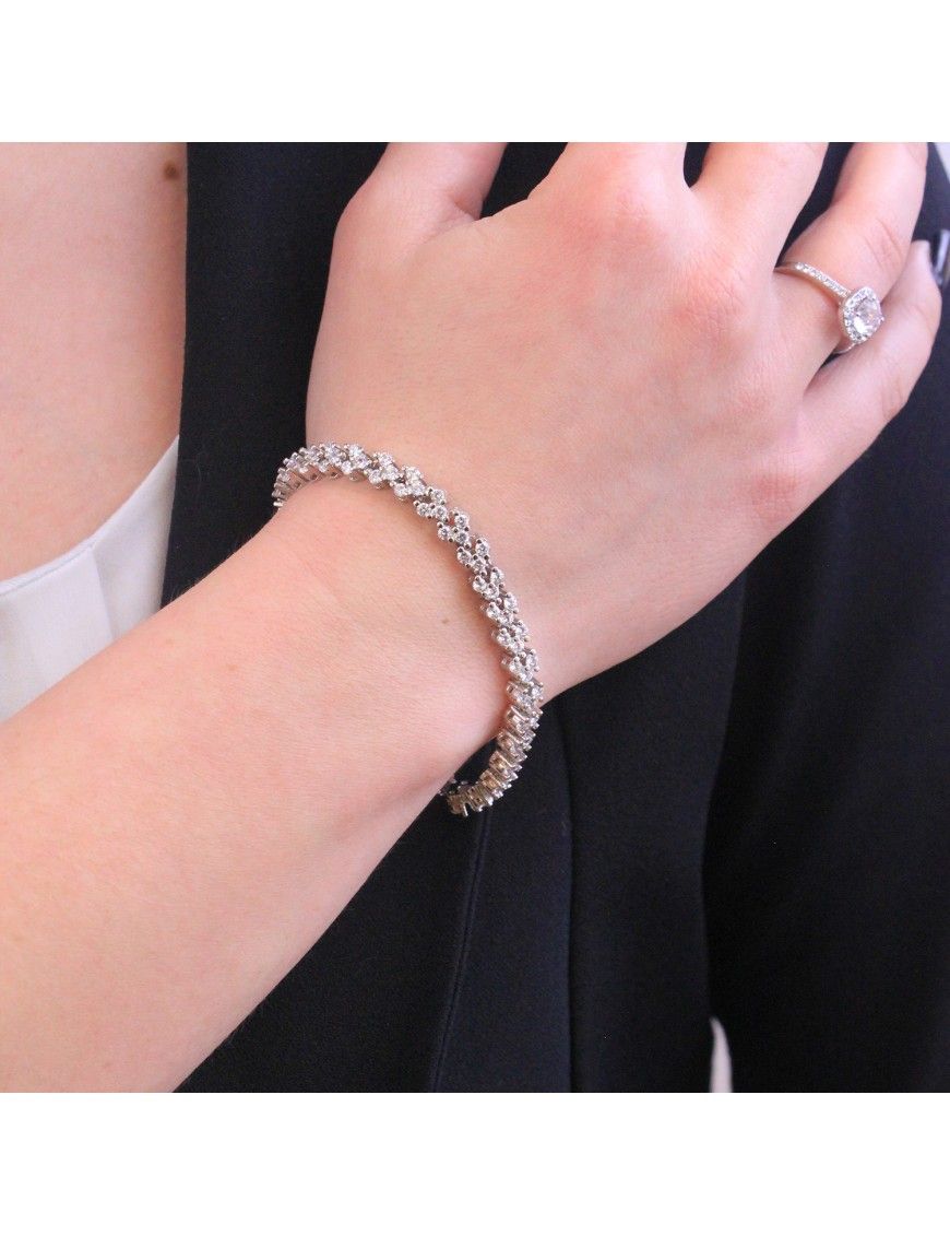 Kristallbesetztes Princess Tennis-Armband