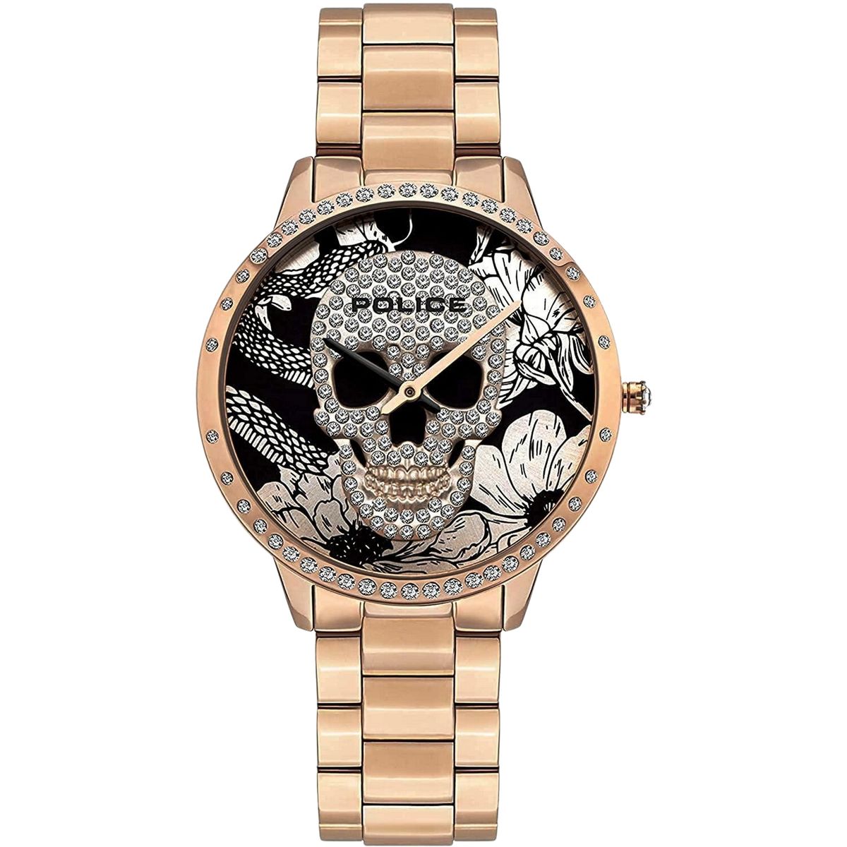 Goldene Edelstahl Damenarmbanduhr