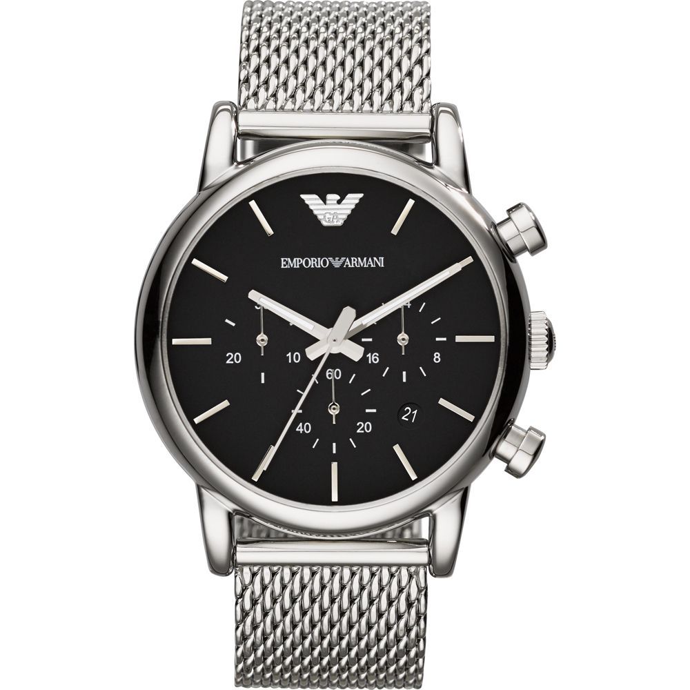 Elegante silberfarbene Mesh-Armbanduhr