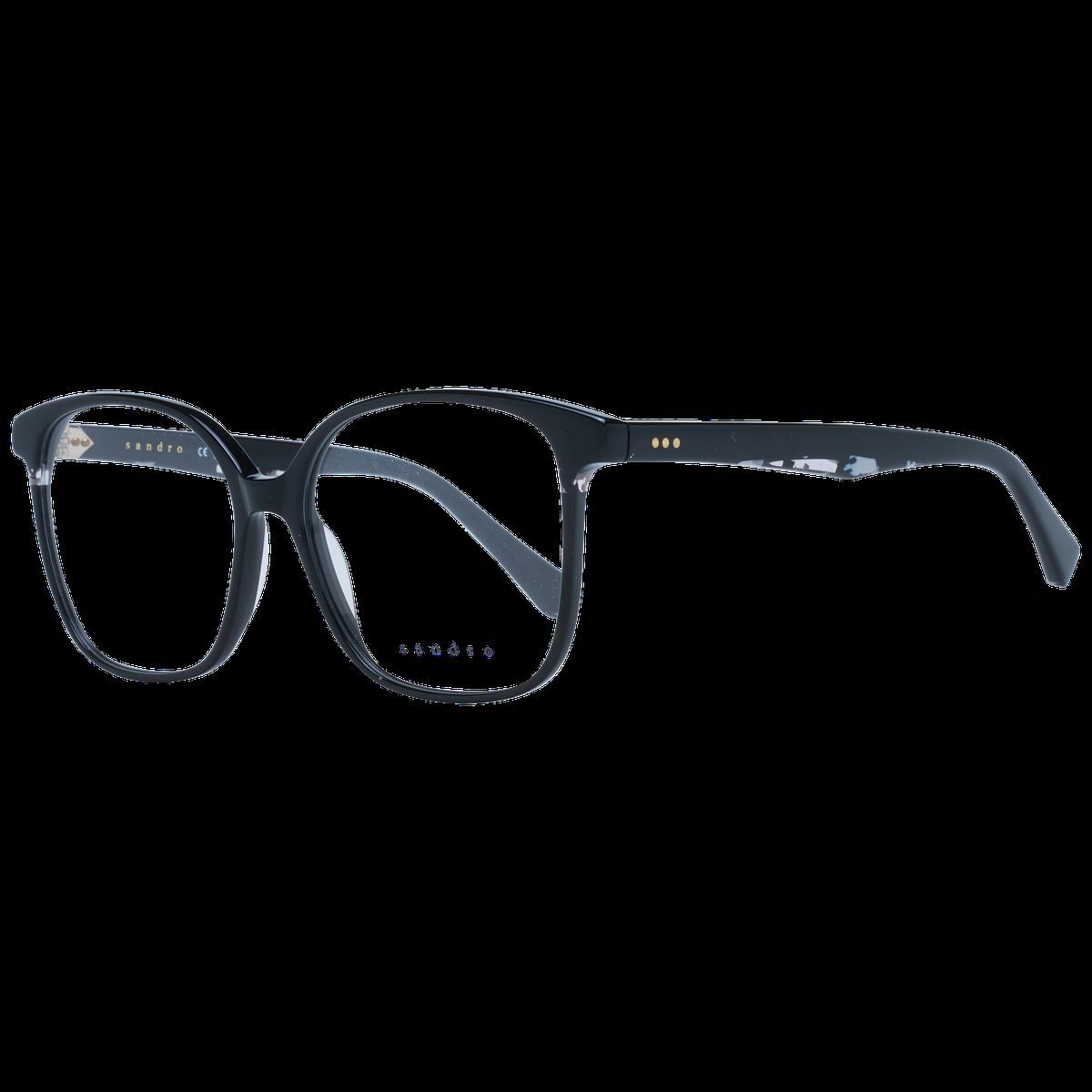 Quadratische Vollrandbrille in Schwarz