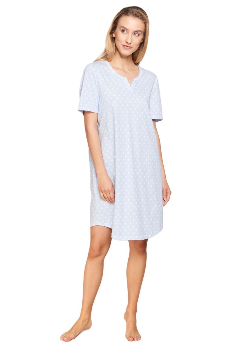 Locker sitzendes, kurzärmeliges Nachthemd