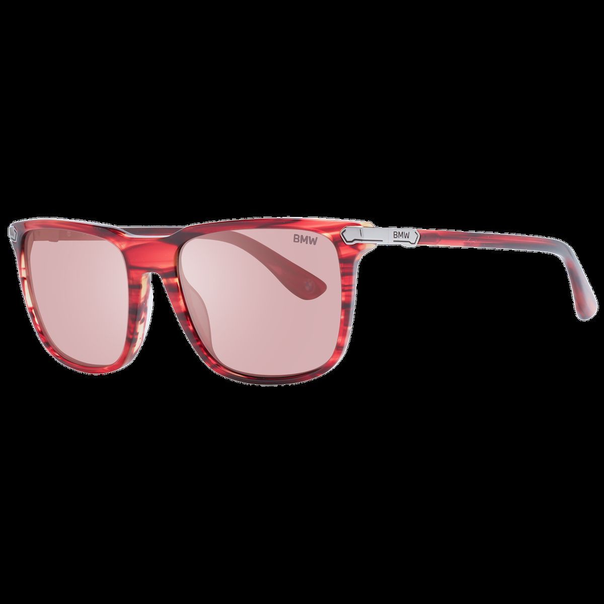 Quadratische Sonnenbrille mit rotem Muster