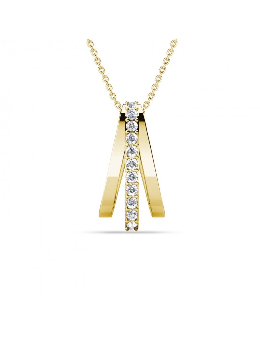 Goldene Halskette mit Kristallanhänger