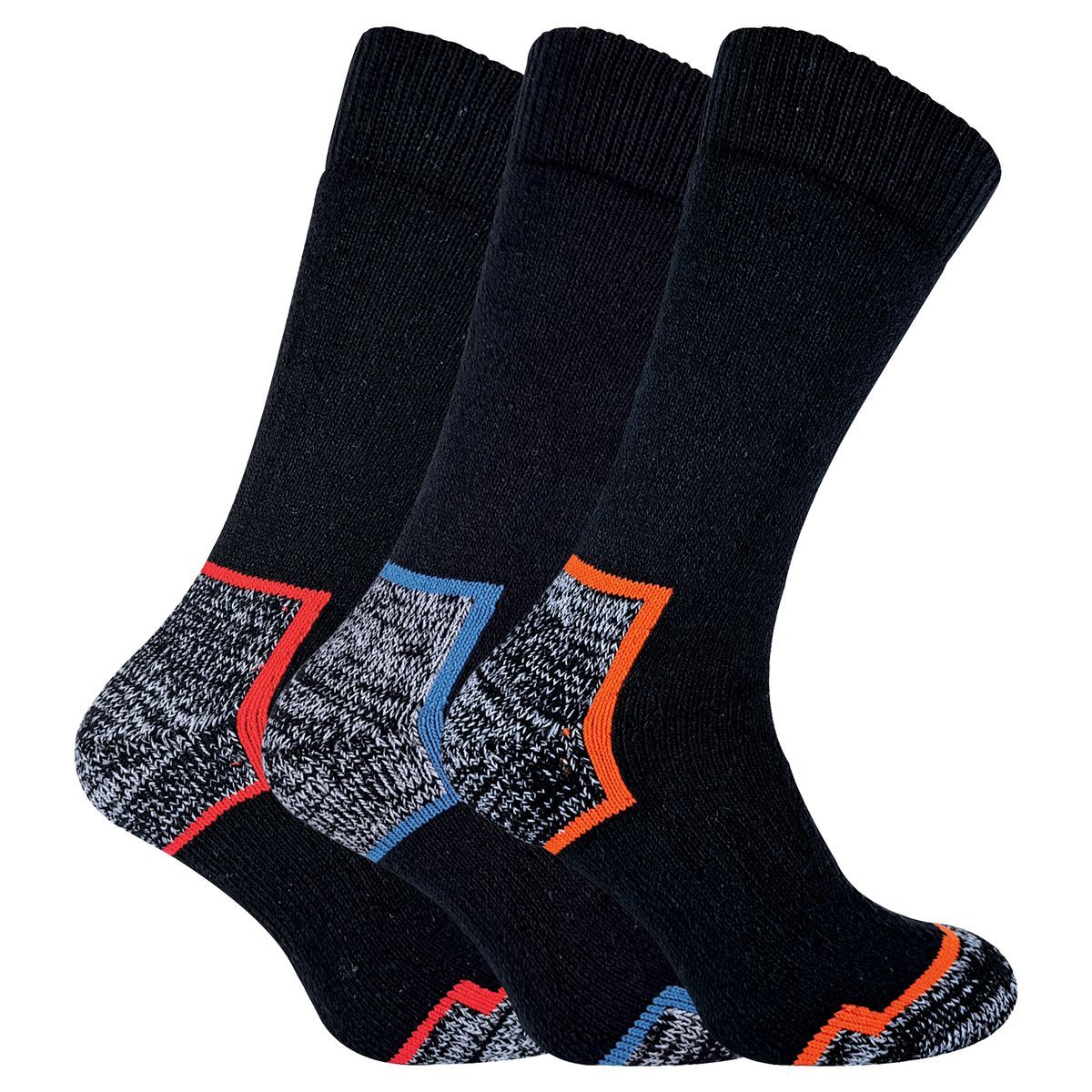 3 Paar Herren Heavy Duty Cotton Cushioned Work Boot Socken
