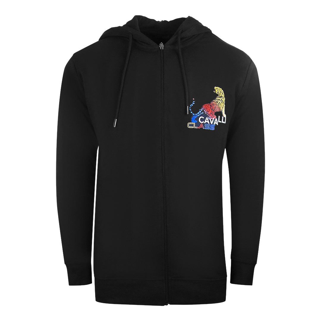 Grafik Tiger Logo Reißverschluss Hoodie