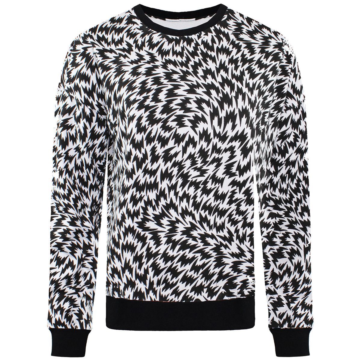 Schwarz-Weißes Sweatshirt mit Grafikmuster
